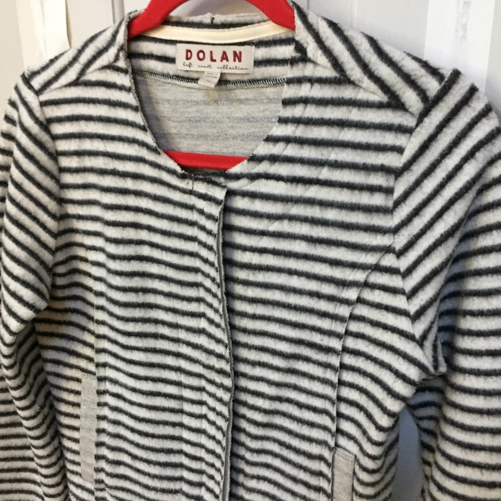 Dolan Gray & White Striped Zip Jacket - Picture 10 of 15
